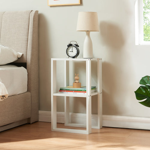 Bijzettafel Thyholm 55x30x30 cm Wit [en.casa] - premiumXL