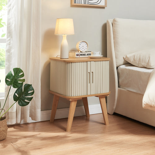 Bijzettafel Tysvær bamboe 59x45x45 cm [en.casa]