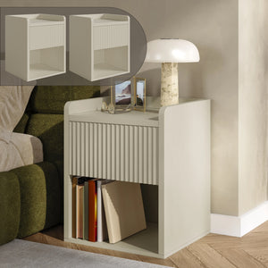 Nachtkast Nand met lade en open vak 55x45x39 cm [en.casa]