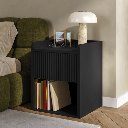 Nachtkast Nand met lade en open vak 55x45x39 cm [en.casa]