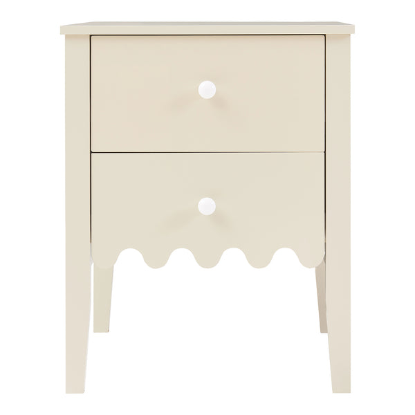 Nachtkastje Luspoo 50x40x40 cm cremewit [en.casa]