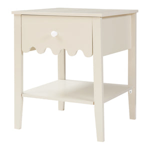 Nachtkastje Luspoo 50x40x40 cm cremewit [en.casa]