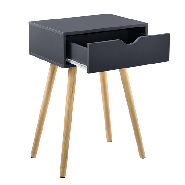 Bijzettafel met lade nachtkastje 60x40x29,5 cm - 3 varianten