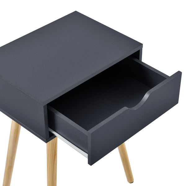 Bijzettafel met lade nachtkastje 60x40x29,5 cm - 3 varianten
