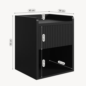 Nachtkast Nand met lade en open vak 55x45x39 cm [en.casa]
