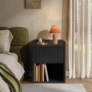 Nachtkast Nand met lade en open vak 55x45x39 cm [en.casa]