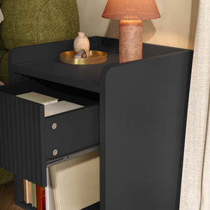 Nachtkast Nand met lade en open vak 55x45x39 cm [en.casa]