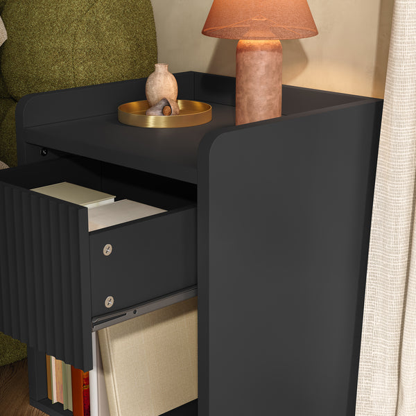 Nachtkast Nand met lade en open vak 55x45x39 cm [en.casa]