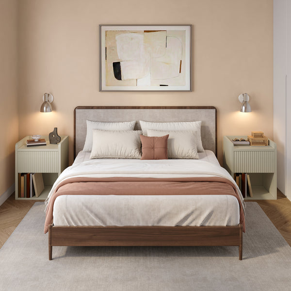 Nachtkast Nand met lade en open vak 55x45x39 cm [en.casa]