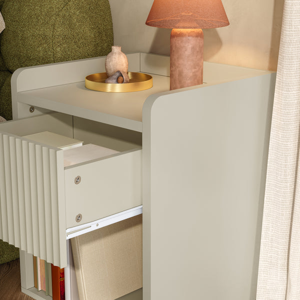 Nachtkast Nand met lade en open vak 55x45x39 cm [en.casa]