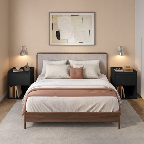 Nachtkast Nand met lade en open vak 55x45x39 cm [en.casa]