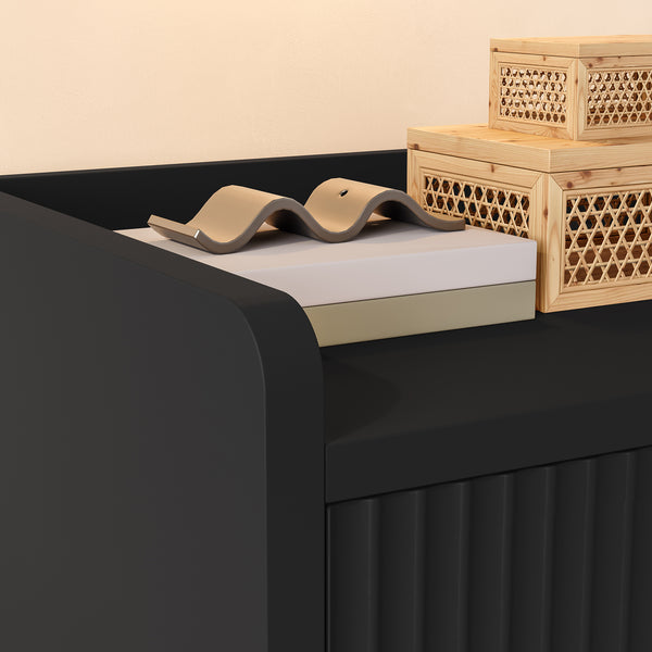 Nachtkast Nand met lade en open vak 55x45x39 cm [en.casa]