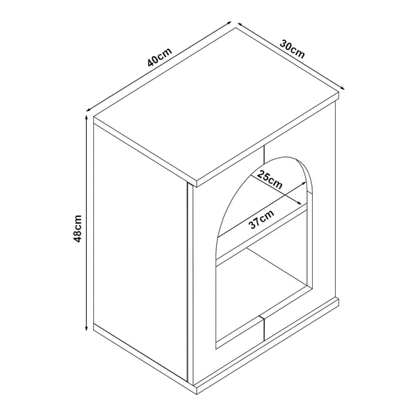 Nachtkastje Trorhun 48x40x30 cm [en.casa]
