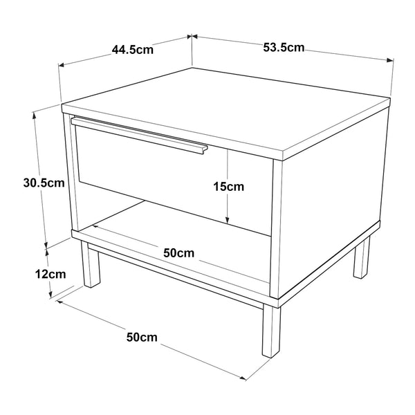 Nachtkastje Vesanto 42,5x53,5x44,5 cm [en.casa]