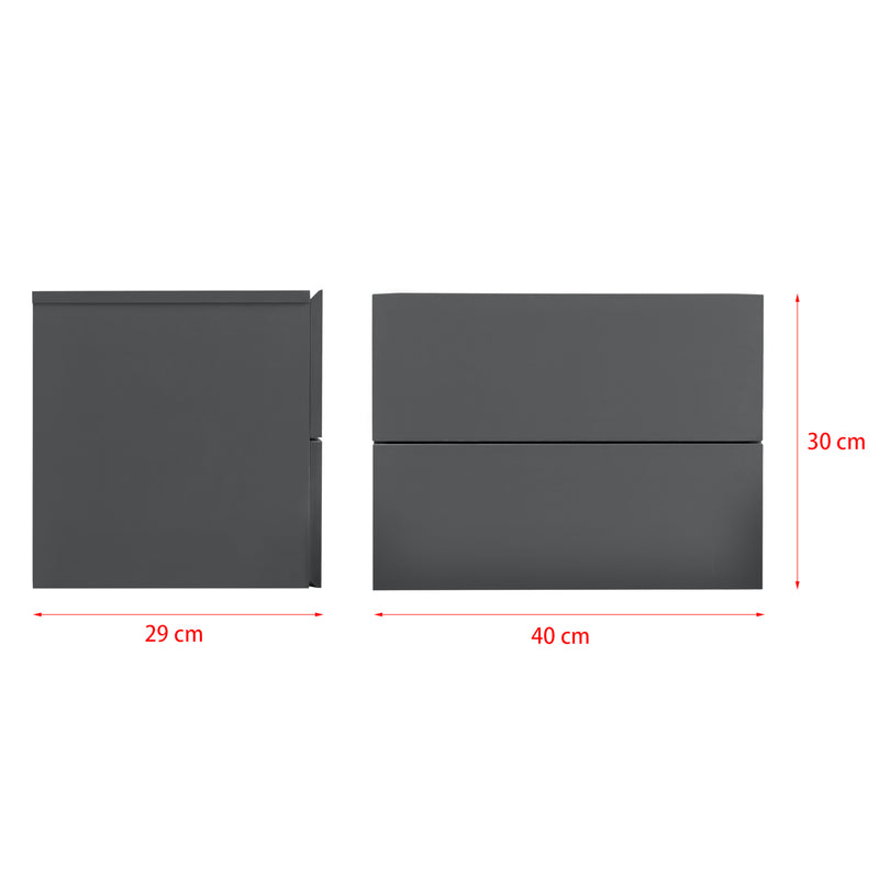 Maatschets Nachtkastje zwevend Ampfing 40x29x30 cm [en.casa]