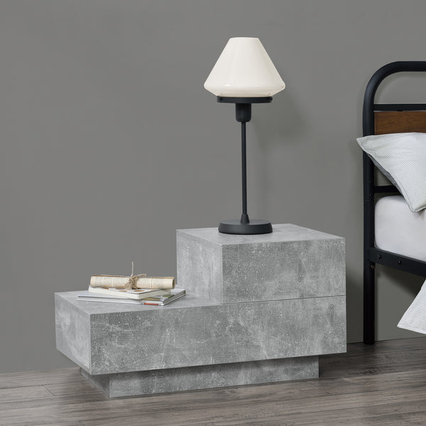 Design nachtkastje Sebokeng rechts met lades 38x70x35 cm - verschillende kleuren