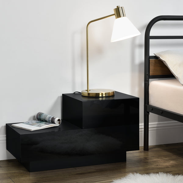 Design nachtkastje Sebokeng rechts met lades 38x70x35 cm - verschillende kleuren