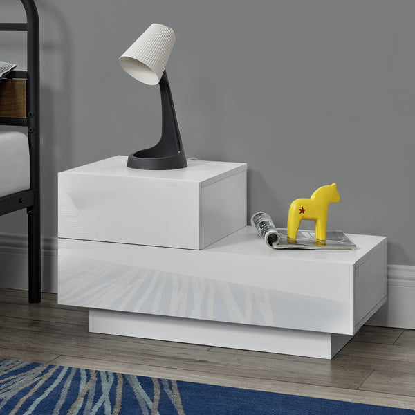 Design nachtkastje Sebokeng links met lades 38x70x35 cm - verschillende kleuren