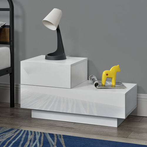 Design nachtkastje Sebokeng links met lades 38x70x35 cm - verschillende kleuren