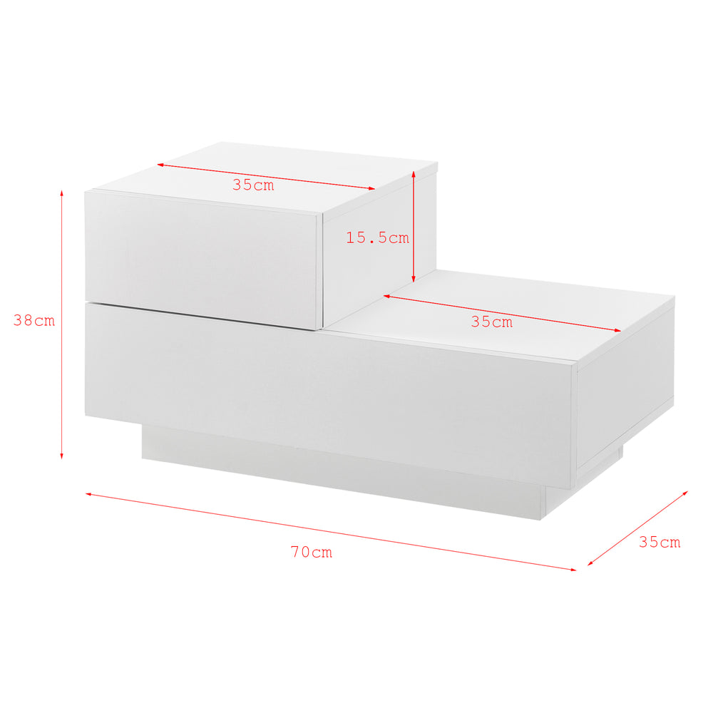Bijzettafel Sebokeng Links 38x70x35 cm in verschillende kleuren en.casa - premiumXL