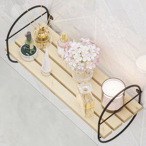 [en.casa] Wandrek Oulu met plank zwart en naturel - 2 varianten