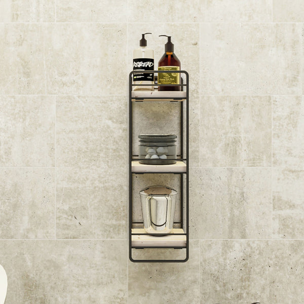 [en.casa] Badkamer organizer Pargas zwart en naturel - 3 varianten