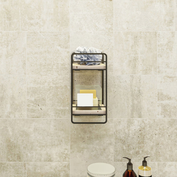 [en.casa] Badkamer organizer Pargas zwart en naturel - 3 varianten