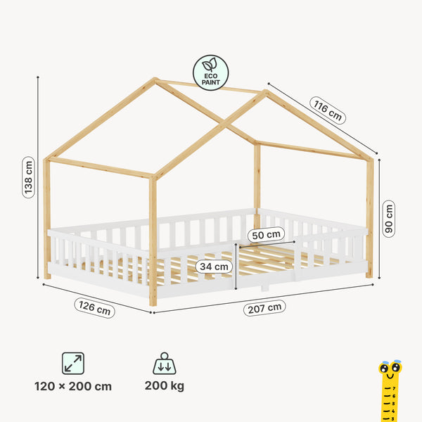 Kinderbed Treviolo huisbed [en.casa]