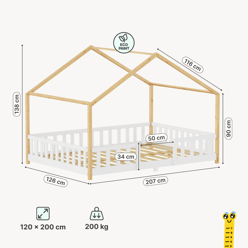 Maatschets Kinderbed Treviolo huisbed [en.casa]