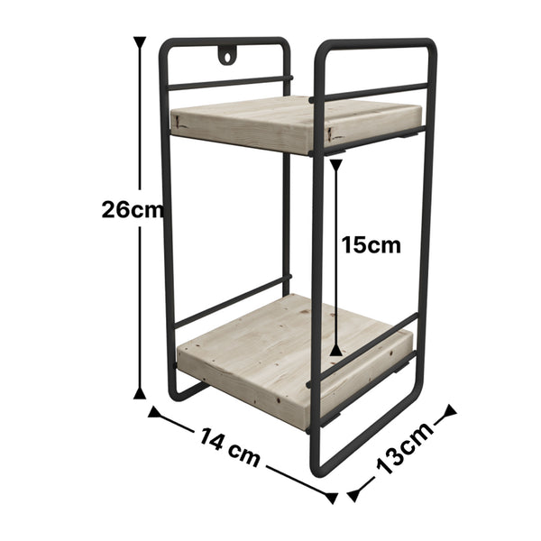 [en.casa] Badkamer organizer Pargas zwart en naturel - 3 varianten