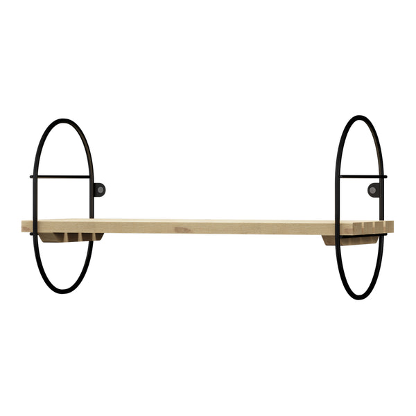 [en.casa] Wandrek Oulu met plank zwart en naturel - 2 varianten