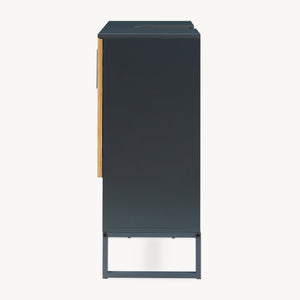 Wastafelonderkast Svanes 70x60x30 cm Donkergrijs/Natuur [en.casa]