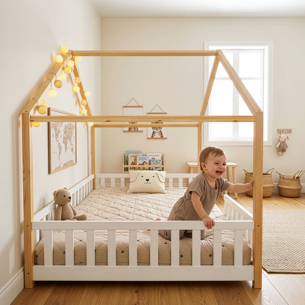 Kinderbed Treviolo huisbed [en.casa]