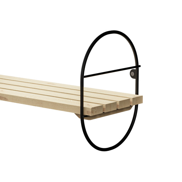 [en.casa] Wandrek Oulu met plank zwart en naturel - 2 varianten