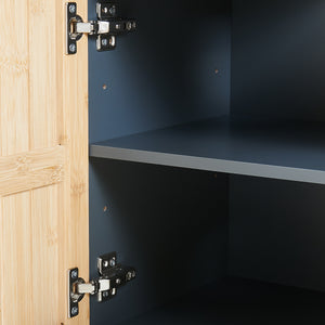 Wastafelonderkast Svanes 70x60x30 cm Donkergrijs/Natuur [en.casa]