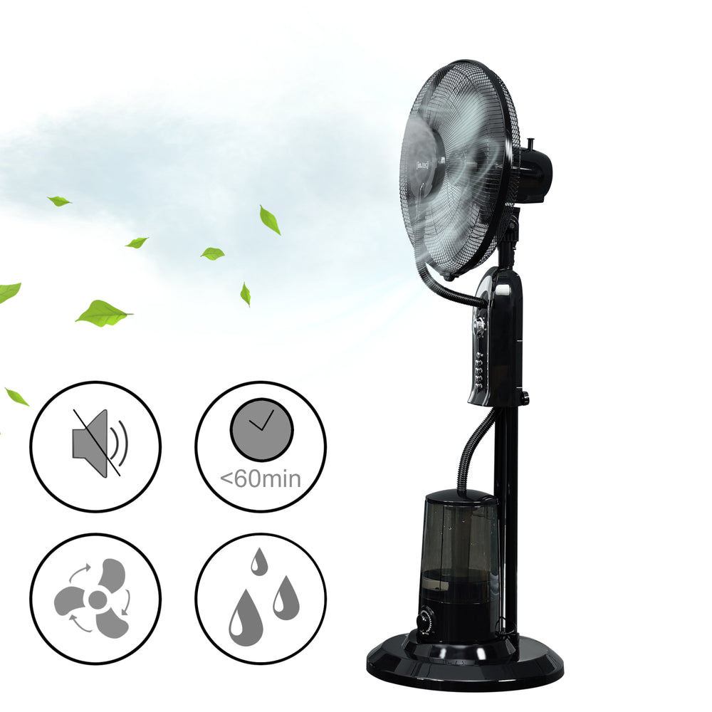 Mist staande ventilator 75W 3,2 liter 125x40x40 cm zwart