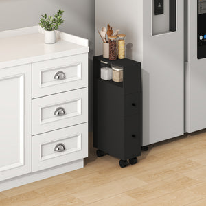 Niches kast op wieltjes Broreynna 66x15x33 cm [en.casa]