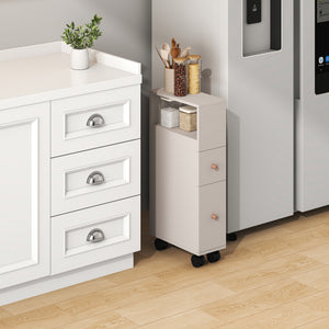Niches kast op wieltjes Broreynna 66x15x33 cm [en.casa]