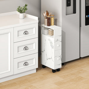Niches kast op wieltjes Broreynna 66x15x33 cm [en.casa]