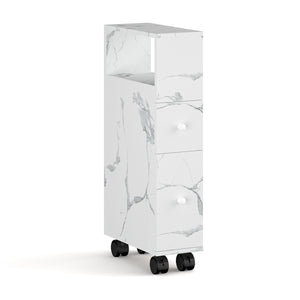 Niches kast op wieltjes Broreynna 66x15x33 cm [en.casa]