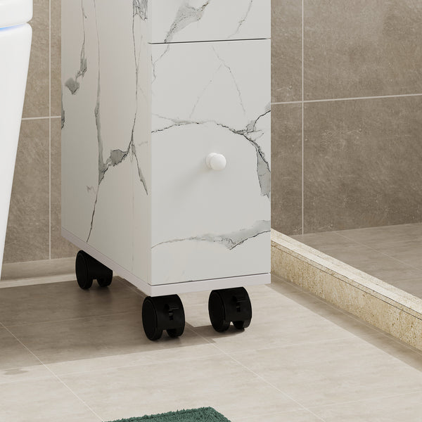 Niches kast op wieltjes Broreynna 66x15x33 cm [en.casa]