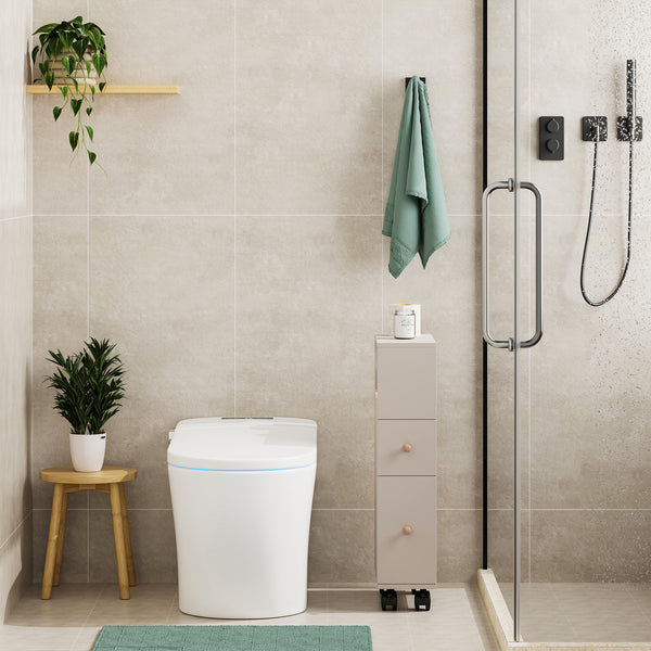 Niches kast op wieltjes Broreynna 66x15x33 cm [en.casa]