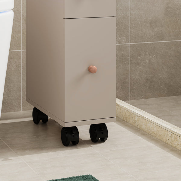 Niches kast op wieltjes Broreynna 66x15x33 cm [en.casa]