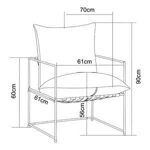 Fauteuil Utsjoki 90x61x70 cm [en.casa]