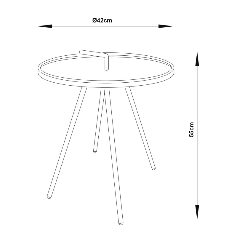 Maatschets Tuintafel Fosen rond 55xØ42 cm [en.casa]