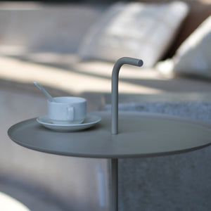 Bijzettafel Calimera staal Ø38 cm met handgreep casa.pro