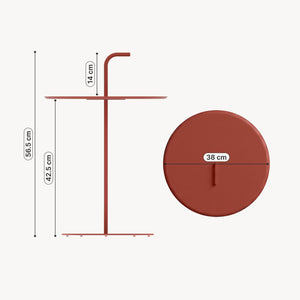 Bijzettafel Calimera staal Ø38 cm met handgreep casa.pro