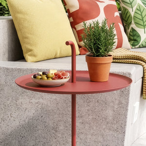 Bijzettafel Calimera staal Ø38 cm met handgreep casa.pro