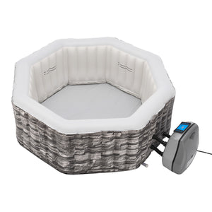 Opblaasbaar bubbelbad Carosino steenlook en grijs pro.tec