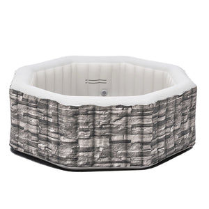 Opblaasbaar bubbelbad Carosino steenlook en grijs pro.tec